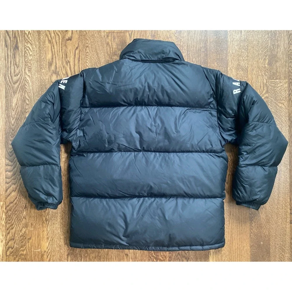 Vintage 90s Polo Ralph Lauren Down Puffer Jacket Large Black Spell Out Y2K